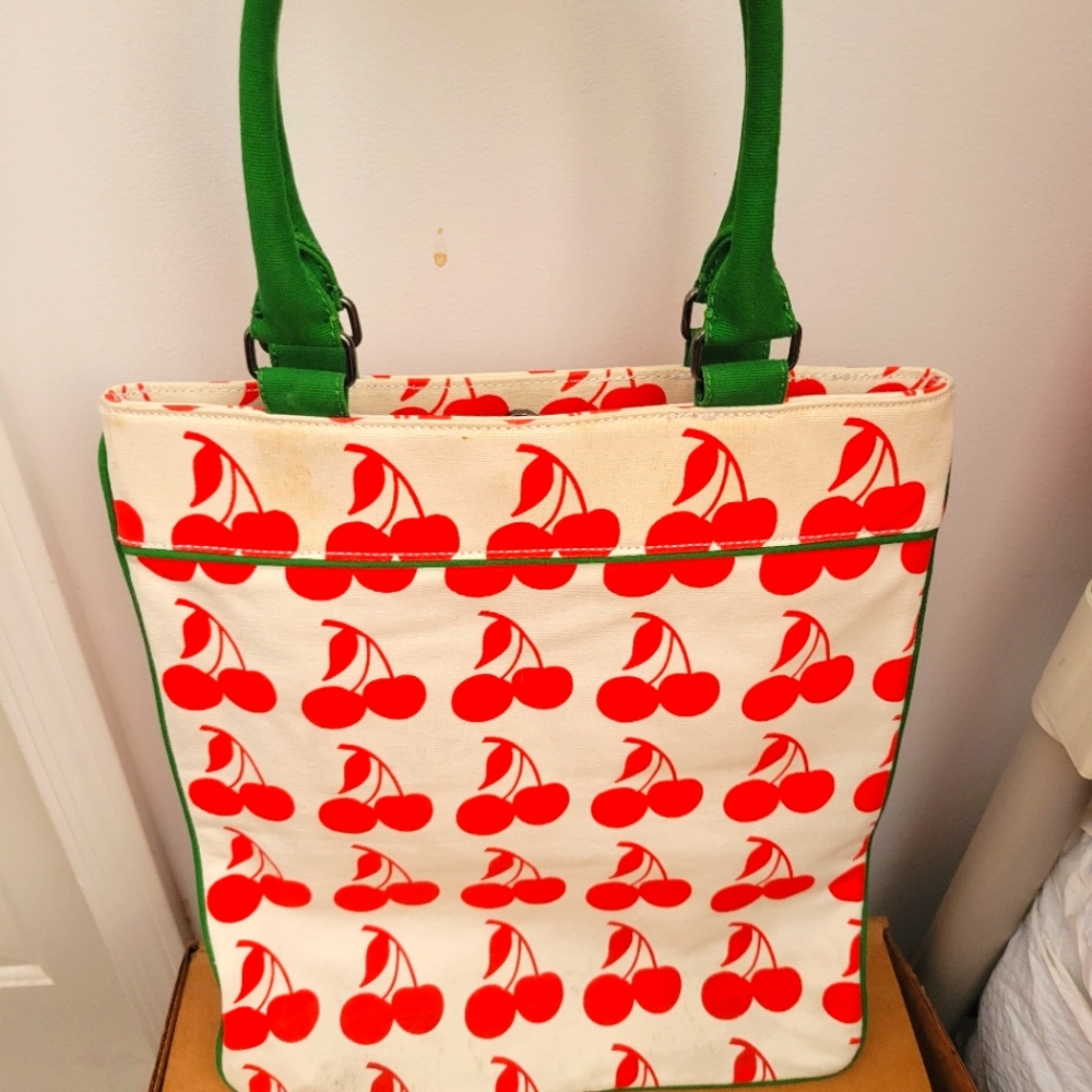 Luella Cherry Cherries Tote Bag Purse Vintage
